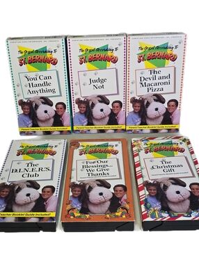 Vtg The Gospel According to St Bernard VHS Lot Of 6 Tapes Children Christian 90s